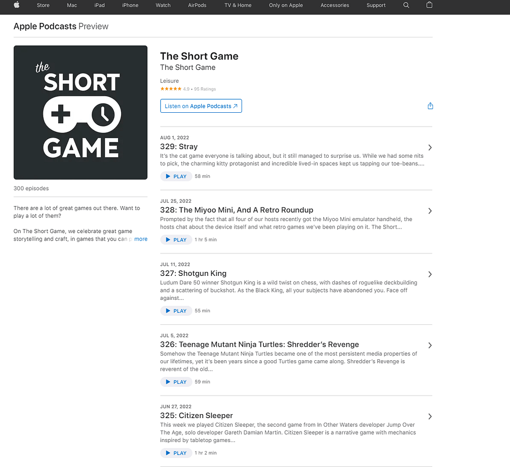 The short game podcast will help you find some fun games